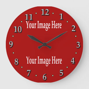 Arrière - plan foncé Chiffres blancs Horloge Modèl