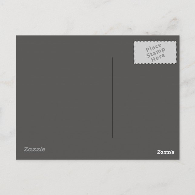 Arrière - plan gris charbon sur une carte postale (Dos)