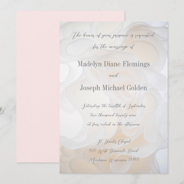 ARRIÈRE - PLAN MARIAGE - FAIRE-PART DE MARIAGE (Devant / Derrière)