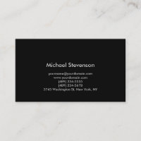 Arrière - plan noir Carte de visite de consultant 