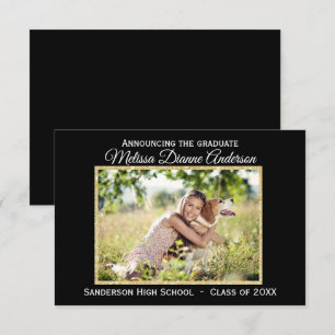 Arrière - plan noir/or - 3x5 Grad Faire-part