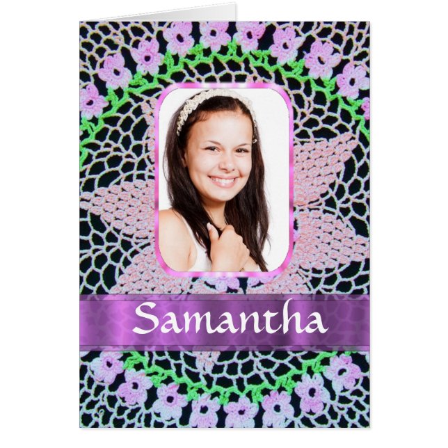 Arrière - plan photo en dentelle rose (Devant)