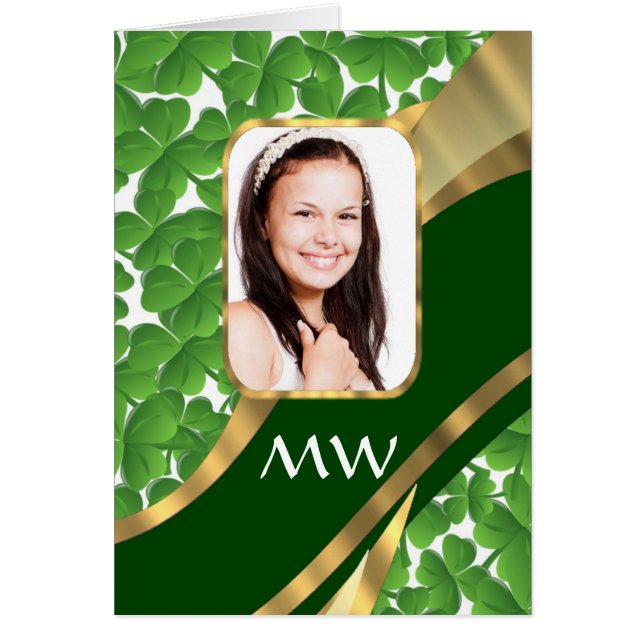 Arrière - plan photo shamrock vert (Devant)