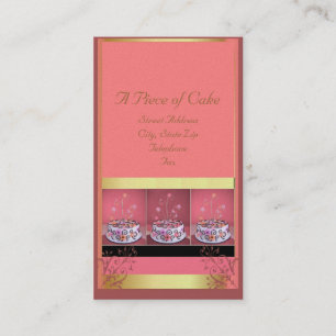 Arrière - plan rose de cartes de visite de gâtea
