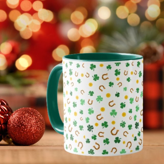 Arrière - plan shamrock café Mug (Créateur téléchargé)