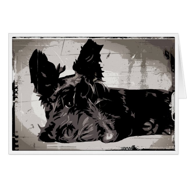 Arrière - plan urbain de Terrier d'écossais (Devant Horizontal)