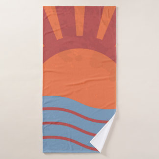 arrière - plan vintage avec mer et soleil. Rétro é
