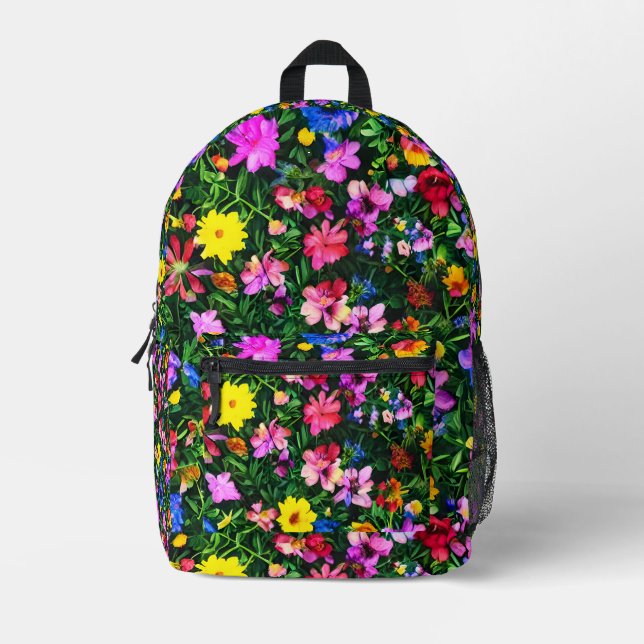 Arrière-plans floraux : sac à dos floral vibreux (Recto)