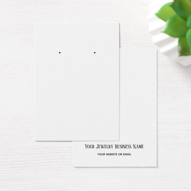 Arrière Texte Blanc Plat Simple Carte personnalisé (Bureau)