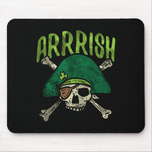 Arrish Irish Pirate Skull Leprechaun St Patricks D Mouse Pad