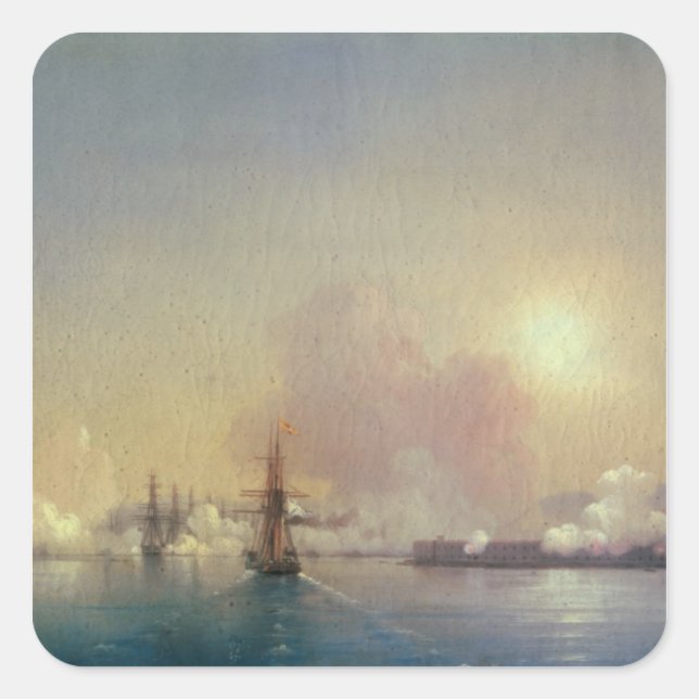 Arrival into Sebastopol Bay, 1852 Square Sticker (Front)