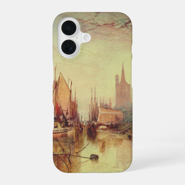 Arrival of a Packet Boat by Joseph Turner iPhone 16 Case (Back)