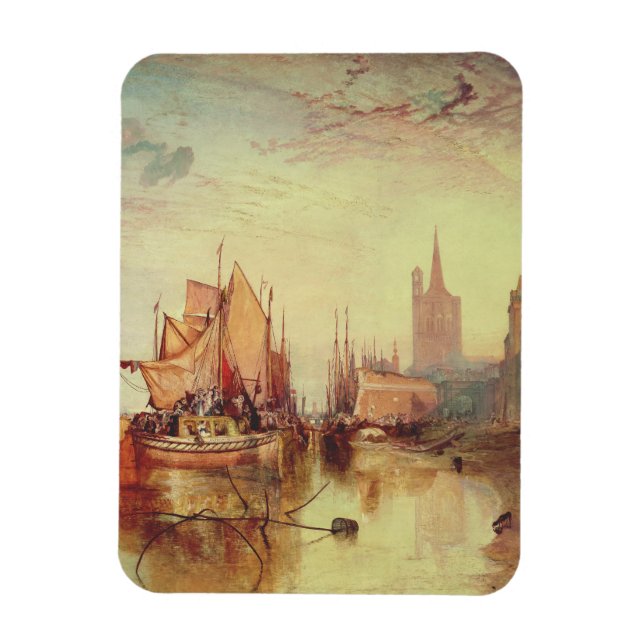 Arrival of a Packet Boat by Joseph Turner Magnet (Vertical)