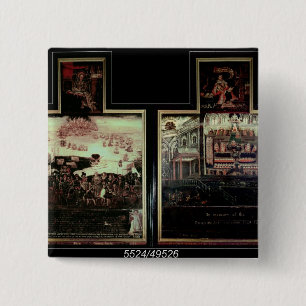 Arrival of Queen Elizabeth I at Tilbury 2 Inch Square Button