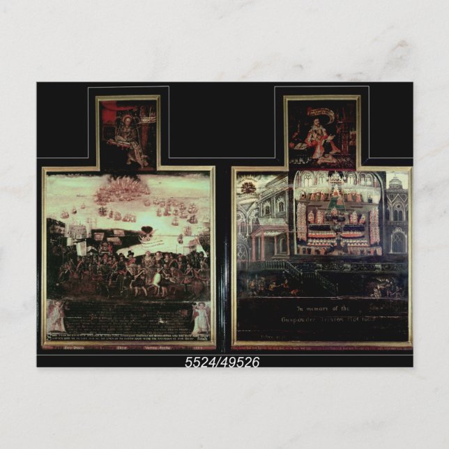 Arrival of Queen Elizabeth I at Tilbury Postcard (Front)