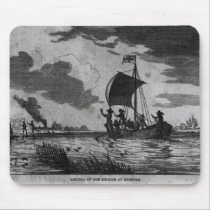 Arrival of the English at Roanoke Mouse Pad