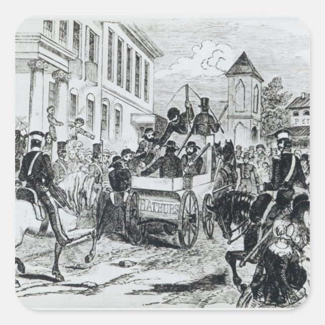 Arrival of the Government Conveyance Square Sticker (Front)