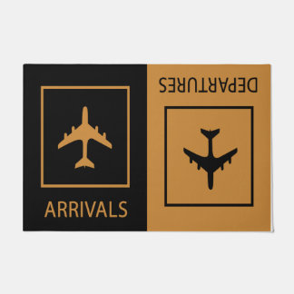 Arrivals and Departures Simple Entryway  Doormat