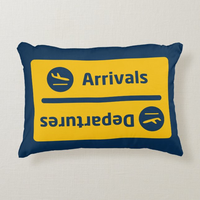 Arrivals/Departures Accent Pillow (Front)