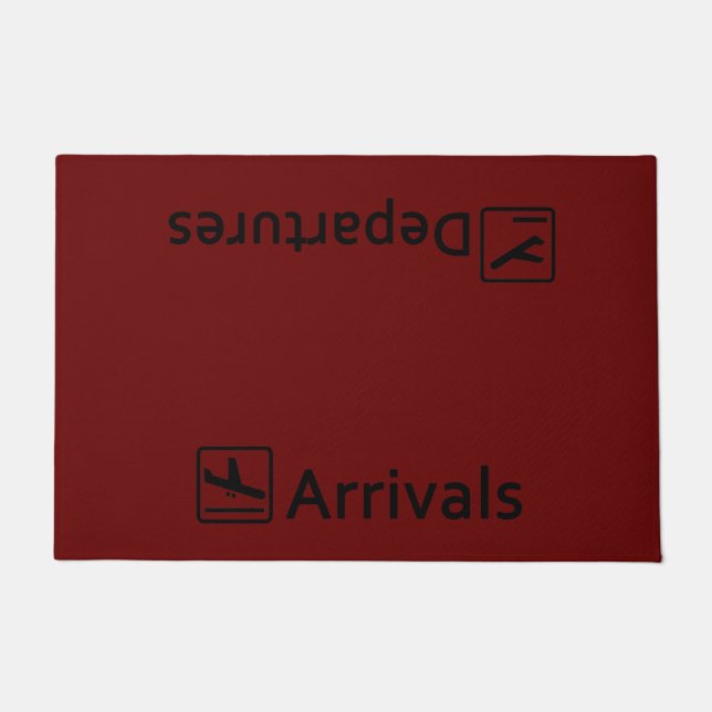 Arrivals Departures Door Mat (Front)