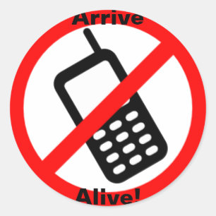 Arrive Alive! Large Round Sticker