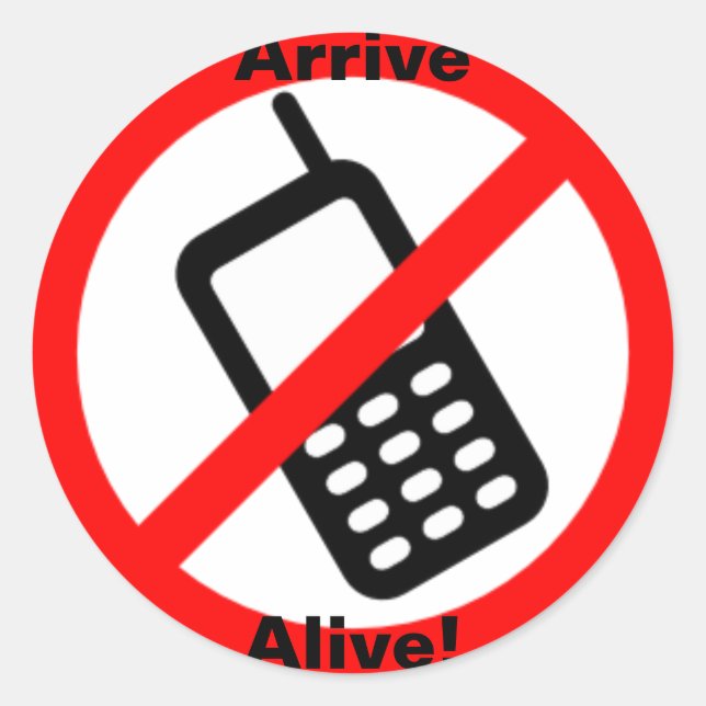 Arrive En Vie ! Grand Sticker rond (Devant)