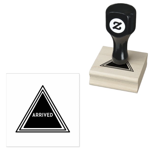 ARRIVED Custom Text Packages Paperwork Shipping  Rubber Stamp (Stamped)