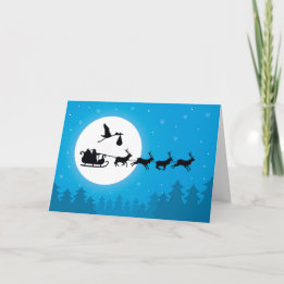 Arrivée en ville Cartes de Noël de grossesse