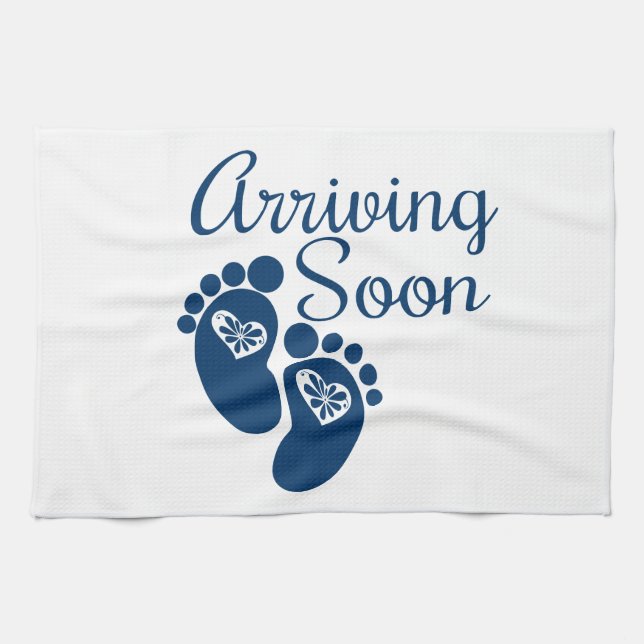Arriving Soon Kitchen Towel (Horizontal)
