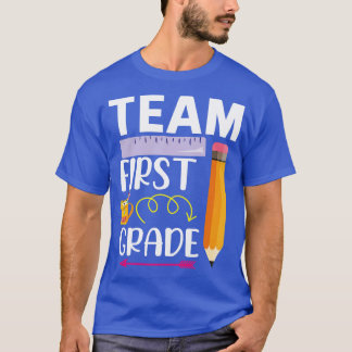 Arrnow Rule Pencil Team First Grade Student Back T T-Shirt