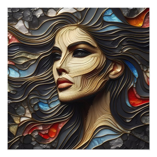 Arrogance Unveiled - Beautiful Woman's Face Photo Print (Front)