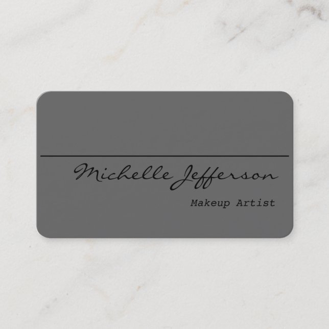 Arrondi Corner maquillage Artiste Gris Carte de vi (Devant)