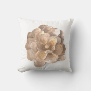 Arrondi Coussin Oyster Shell Blossom Blanc et Or