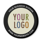 Arrondi Réfrigérateur Magnet Votre Entreprise Logo