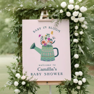 Arrosage Can Baby Bloom Baby shower Affiche de bie