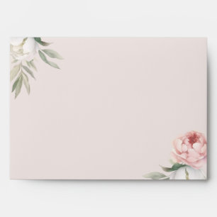 Arrosage Floral Peony Enveloppe d'adresse de retou