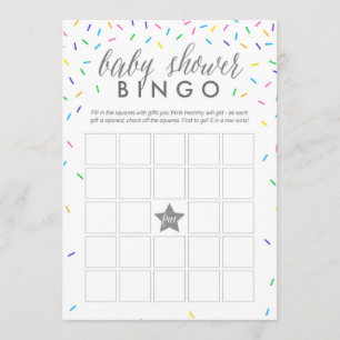 Arrose la carte de jeu de bingo-test de baby