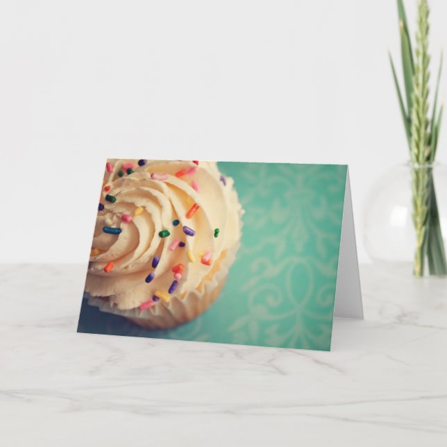 Arrose la carte de voeux de petit gâteau (Devant)
