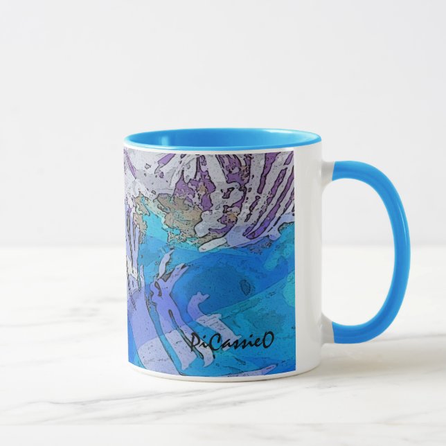Arrosez la tasse de café de musique dans les bleus (Droite)