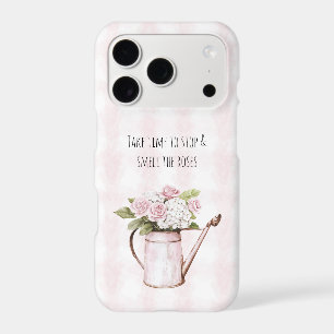 Arrosoir Fleurs Roses Blanches