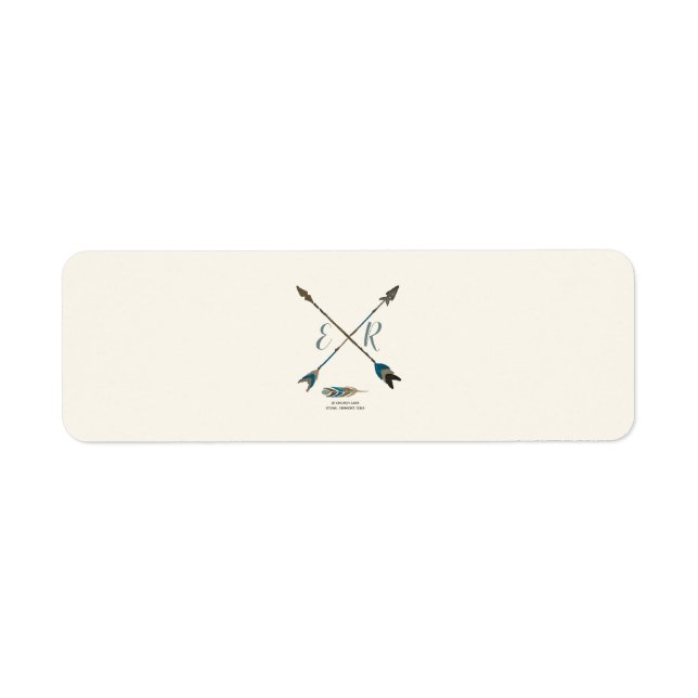 Arrow and Antler Rustic Chic Cream & Blue (Front)