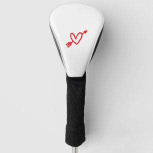 Arrow And Heart Valentine's day Love Amor  Golf Head Cover