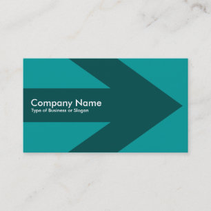 Arrow - Aqua Blue Green 009999 Business Card