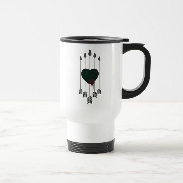 Arrow | Arrows Shot Through Heart Travel Mug (Right)