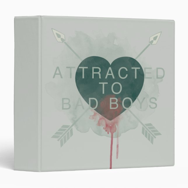 Arrow | "Attracted To Bad Boys" Pierced Heart Binder (Front/Spine)