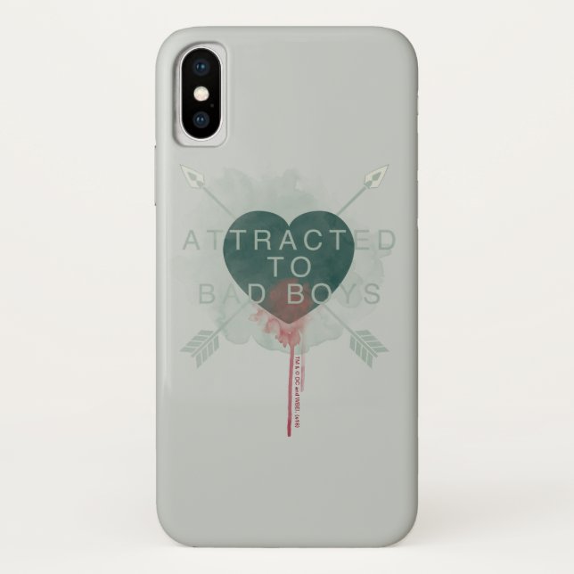 Arrow | "Attracted To Bad Boys" Pierced Heart Case-Mate iPhone Case (Back)