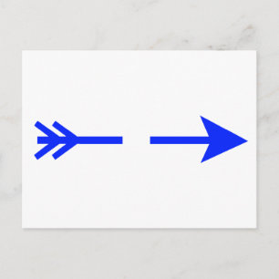 Arrow Blue Broken The MUSEUM Zazzle Gifts Postcard