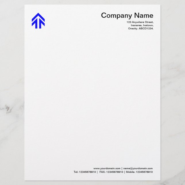 Arrow - Blue Letterhead (Front)