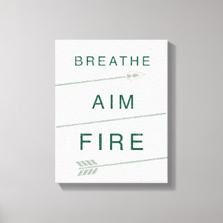 Arrow | Breathe Aim Fire Canvas Print