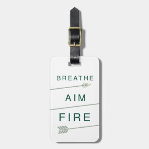 Arrow   Breathe Aim Fire Luggage Tag